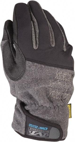 Mechanix Wear - Size S (8) Rubberized Synthetic Leather Cold Protection Work Gloves - For Mechanic's & Lifting, Uncoated, Hook & Loop Cuff, Full Fingered, Black/Gray, Paired - Industrial Tool & Supply