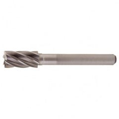 SB-6 Aluminum Cut Solid Carbide Bur-Cylindrical with End Cut - Industrial Tool & Supply