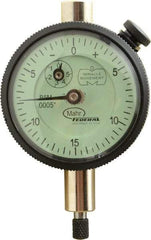 Mahr - 0.075" Range, 0-15-0 Dial Reading, 0.0005" Graduation Dial Drop Indicator - 1-3/4" Dial, 0.03" Range per Revolution, 0.0005" Accuracy, Revolution Counter - Industrial Tool & Supply