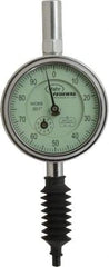 Mahr - 1" Range, 0-100 Dial Reading, 0.001" Graduation Dial Drop Indicator - 2-1/4" Dial, 0.1" Range per Revolution, 0.001" Accuracy, Revolution Counter - Industrial Tool & Supply