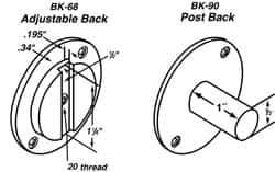 Mahr - Post Drop Indicator Back - Use with Wet-Proof Dial Indicators - Industrial Tool & Supply