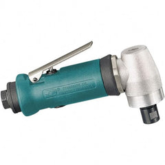 Dynabrade - 1/4" Collet, Angle Handle, Air Angle Die Grinder - 20,000 RPM, Rear Exhaust, 21 CFM, 0.4 hp, 90 psi, 1/4 NPT Inlet - Industrial Tool & Supply