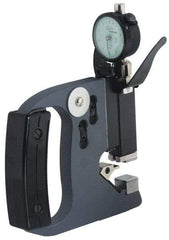 Mahr - 2 to 3 Inch, Forged Steel Frame, Snap Gage - 0.61 Inch Reference Anvil Diameter, 0.00002; 0.0001; 0.0005 Inch Graduation, Tungsten Carbide Anvil, Digital Display - Industrial Tool & Supply