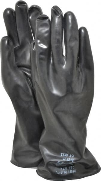 SHOWA - Size 2XL (11), 14" Long, 14 mil Thick, Butyl Chemical Resistant Gloves - Industrial Tool & Supply