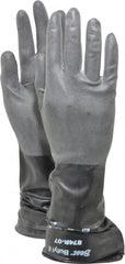 SHOWA - Size S (7), 14" Long, 14 mil, Unsupported, Butyl Chemical Resistant Gloves - Industrial Tool & Supply