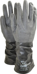 SHOWA - Size M (8), 14" Long, 14 mil, Unsupported, Butyl Chemical Resistant Gloves - Industrial Tool & Supply