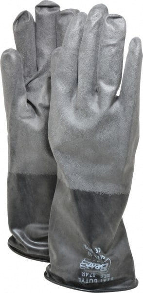 SHOWA - Size XL (10), 14" Long, 14 mil, Unsupported, Butyl Chemical Resistant Gloves - Industrial Tool & Supply