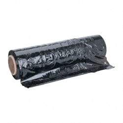 Stretch Associates - 18" x 1,500' 80 Gauge Black Hand Held Stretch & Pallet Wrap for Use with Dispenser - 4 Piece, 80 Gauge, Black - Industrial Tool & Supply