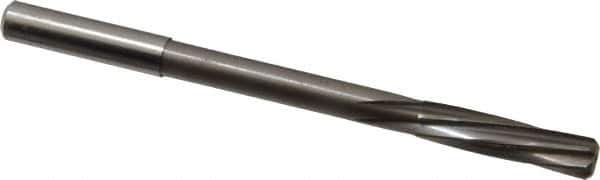 Magafor - 7.94mm Solid Carbide 6 Flute Chucking Reamer - Spiral Flute, 0.315" Straight Shank, 1-19/64" Flute Length, 4-5/8" OAL - Industrial Tool & Supply