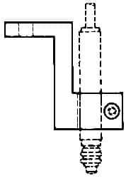 Mahr - Remote Data Collection L Bracket - 52.32mm Overall Length, For Use with Cartridge Type Gage Head - Industrial Tool & Supply