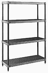 Metro - 36" Wide, 1-1/2" High, Open Shelving Shelf - Polymer, 24" Deep, Use with Metro Max I - Industrial Tool & Supply
