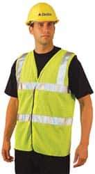 OccuNomix - Size 3XL High Visibility Yellow Mesh General Purpose Vest - 52 to 54" Chest, ANSI 107-2015, Hook & Loop Closure, Polyester - Industrial Tool & Supply