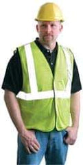 OccuNomix - Size 5XL High Visibility Yellow Mesh General Purpose Vest - 60 to 62" Chest, ANSI 107-2015, Zipper Closure, Polyester - Industrial Tool & Supply