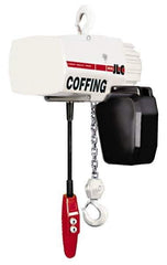 Coffing - 1 Ton Capacity, 16 FPM Lift Speed, Electric Chain Hoist - 10' Max Lift, 18-1/8" Min Headroom, 1 Chain - Industrial Tool & Supply