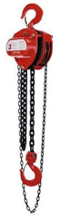 Coffing - 6,000 Lb Lifting Capacity, 20' Lift Height, Hand Hoist - Made from Chain, 95' Overhaul to Lift 1', 84 Lb Avg Pull to Lift Rated Load - Industrial Tool & Supply