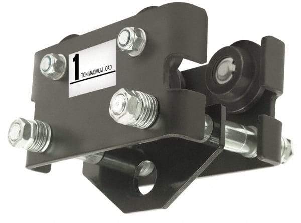 Coffing - 5 Ton Capacity Plain Trolley - 4.6mm to 8.045mm Flange Width, 4-7/16" Wheel Diam, 10" to 24" I-Beam, 70" Min Radius - Industrial Tool & Supply