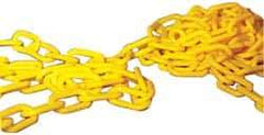 NMC - 100' Long x 1-1/2" Wide Plastic Chain - Yellow - Industrial Tool & Supply