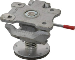 Albion - 5-11/32" Mounting Height, Position Floor Lock for 4" Diam Caster Wheels - 4-11/16" Retracted Clearance, 3-11/16" x 5-3/8" Top Plate Size, 2-5/8" x 3-5/8" Bolt Hole Spacing - Industrial Tool & Supply