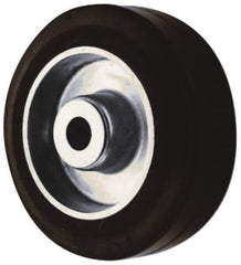 Albion - 5 Inch Diameter x 2 Inch Wide, Rubber Caster Wheel - 450 Lb. Capacity, 2-3/8 Inch Hub Length, 1/2 Inch Axle Diameter, Sealed Roller Bearing - Industrial Tool & Supply