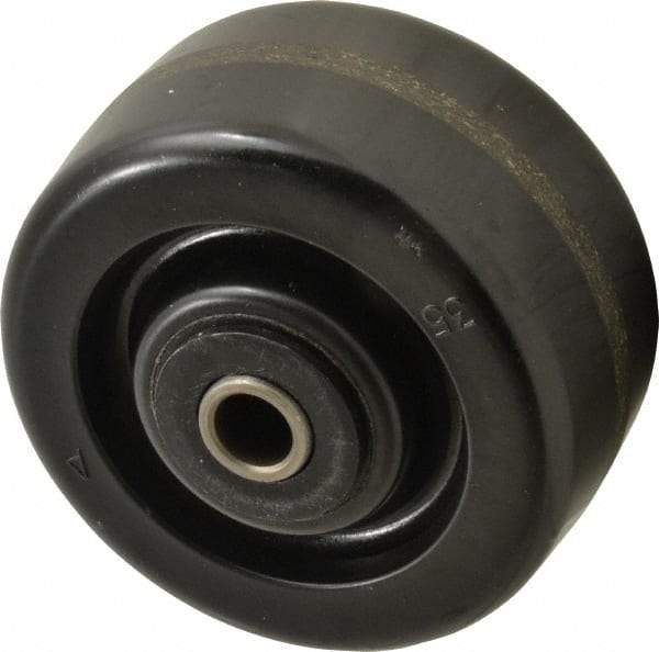 Albion - 4 Inch Diameter x 2 Inch Wide, Phenolic Caster Wheel - 800 Lb. Capacity, 2-3/8 Inch Hub Length, 1/2 Inch Axle Diameter, Self-Lube Bearing - Industrial Tool & Supply