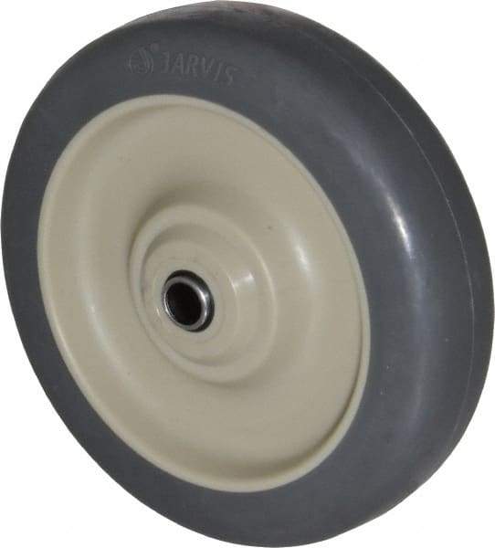 Albion - 5 Inch Diameter x 1-1/4 Inch Wide, Rubber Caster Wheel - 250 Lb. Capacity, 1-9/16 Inch Hub Length, 3/8 Inch Axle Diameter, Self-Lube Bearing - Industrial Tool & Supply