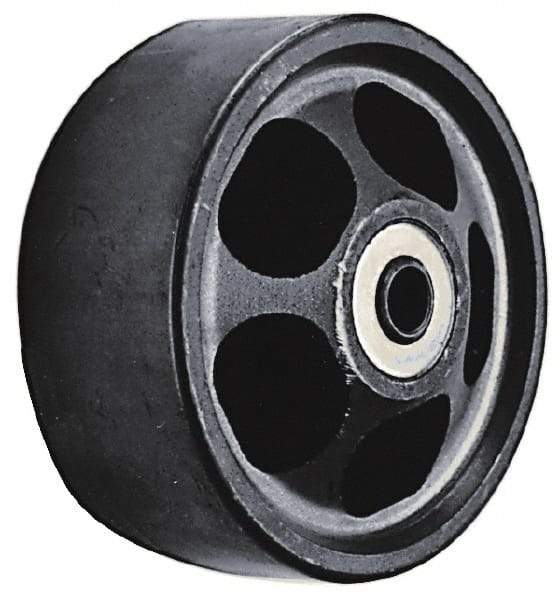 Albion - 8 Inch Diameter x 2-1/2 Inch Wide, Semi-Steel Caster Wheel - 1,650 Lb. Capacity, 2-15/16 Inch Hub Length, 1/2 Inch Axle Diameter, Roller Bearing - Industrial Tool & Supply