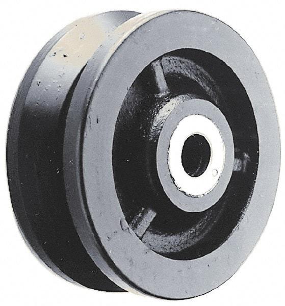 Albion - 4 Inch Diameter x 1-1/2 Inch Wide, Cast Iron Caster Wheel - 1,000 Lb. Capacity, 2 Inch Hub Length, 1/2 Inch Axle Diameter, Roller Bearing - Industrial Tool & Supply