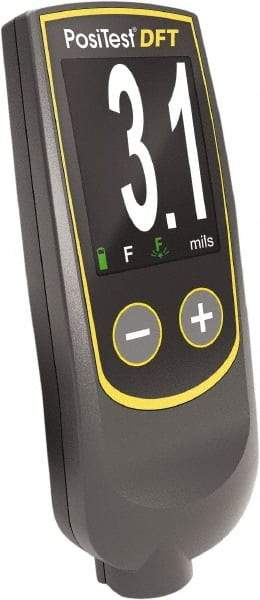 Made in USA - 0 to 40 mil Digital Coating Thickness Gage - For Use with Ferrous Bases - Industrial Tool & Supply