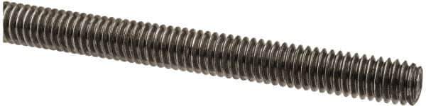 Made in USA - 5/16-18 UNC (Coarse), 6' Long, Low Carbon Steel Threaded Rod - Oil Finish Finish, Right Hand Thread - Industrial Tool & Supply
