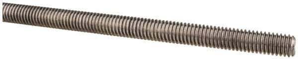 Made in USA - 3/8-16 UNC (Coarse), 6' Long, Low Carbon Steel Threaded Rod - Oil Finish Finish, Right Hand Thread - Industrial Tool & Supply