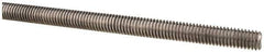 Made in USA - 3/8-16 UNC (Coarse), 6' Long, Low Carbon Steel Threaded Rod - Oil Finish Finish, Right Hand Thread - Industrial Tool & Supply