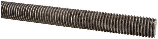 Made in USA - 5/8-11 UNC (Coarse), 6' Long, Low Carbon Steel Threaded Rod - Oil Finish Finish, Right Hand Thread - Industrial Tool & Supply