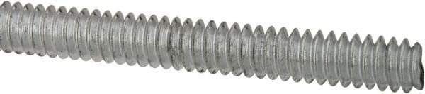 Value Collection - #10-24 UNC (Coarse), 6' Long, Low Carbon Steel Threaded Rod - Zinc-Plated Finish, Right Hand Thread - Industrial Tool & Supply
