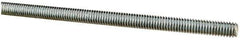 Made in USA - 5/16-18 UNC (Coarse), 6' Long, Low Carbon Steel Threaded Rod - Zinc-Plated Finish, Right Hand Thread - Industrial Tool & Supply