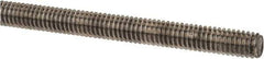 Made in USA - 5/8-11 UNC (Coarse), 6' Long, Low Carbon Steel Threaded Rod - Zinc-Plated Finish, Right Hand Thread - Industrial Tool & Supply