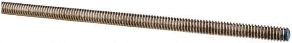 Made in USA - 1/4-20 UNC (Coarse), 6' Long, Stainless Steel Threaded Rod - Right Hand Thread - Industrial Tool & Supply