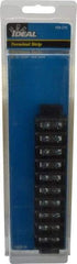 Ideal - 10 Poles, 600 Volt, 30 Amp, -40 to 266°F, Polyester Thermoplastic, Polyester Thermoplastic Multipole Terminal Block - Zinc Plated Steel, 22 to 10 AWG Compatibility, 0.81 Inch High - Industrial Tool & Supply