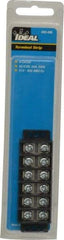 Ideal - 6 Poles, 300 Volt, 30 Amp, -40 to 266°F, Polyester Thermoplastic, Polyester Thermoplastic Multipole Terminal Block - Zinc Plated Steel, 22 to 12 AWG Compatibility, 0.56 Inch High - Industrial Tool & Supply
