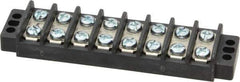 Ideal - 8 Poles, 300 Volt, 30 Amp, -40 to 266°F, Polyester Thermoplastic, Polyester Thermoplastic Multipole Terminal Block - Zinc Plated Steel, 22 to 12 AWG Compatibility, 0.56 Inch High - Industrial Tool & Supply