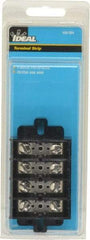Ideal - 4 Poles, 600 Volt, 60 Amp, -40 to 266°F, Polyester Thermoplastic, Polyester Thermoplastic Multipole Terminal Block - Nickle Plated Brass, 22 to 6 AWG Compatibility, 1-1/4 Inch High - Industrial Tool & Supply