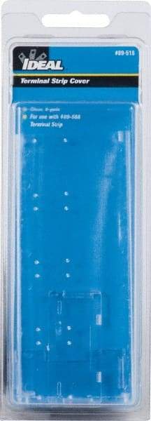 Ideal - 1.35mm High x 7.9" Long, Terminal Block End Cover - Use with 89-500 Terminal Strip Series - Industrial Tool & Supply