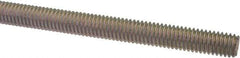 Value Collection - #10-32 UNF (Fine), 6' Long, Low Carbon Steel Threaded Rod - Zinc-Plated Finish, Right Hand Thread - Industrial Tool & Supply