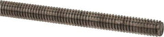 Made in USA - 1/2-20 UNF (Fine), 6' Long, Low Carbon Steel Threaded Rod - Zinc-Plated Finish, Right Hand Thread - Industrial Tool & Supply