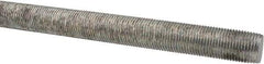 Made in USA - 5/8-18 UNF (Fine), 6' Long, Low Carbon Steel Threaded Rod - Zinc-Plated Finish, Right Hand Thread - Industrial Tool & Supply