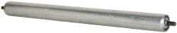 Made in USA - Replacement Conveyor Roller for 21-7/8 Inches Between Frame - 1.9 Inch Diameter, 7/16 Inch Axle, Galvanized Steel Finish, 16 Gage - Industrial Tool & Supply