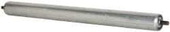 Made in USA - Replacement Conveyor Roller for 21-7/8 Inches Between Frame - 1.9 Inch Diameter, 7/16 Inch Axle, Galvanized Steel Finish, 16 Gage - Industrial Tool & Supply