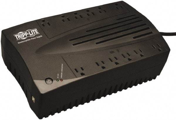 Tripp-Lite - 15 Amp, 750 VA, Tower Mount Line Interactive Backup Uninterruptible Power Supply - Backup 2 min with Full Load & 8.6 min with Half Load, 120 VAC Input & Output, 450 Watt Output, 1 Phases, 8 Outlets - Industrial Tool & Supply