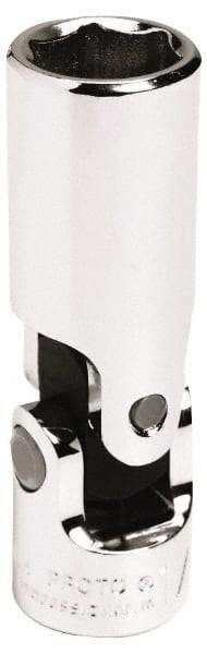 Proto - 9/16", 3/8" Drive, Deep Hand Socket - 6 Points, 2-3/8" OAL, Alloy Steel, Chrome Finish - Industrial Tool & Supply