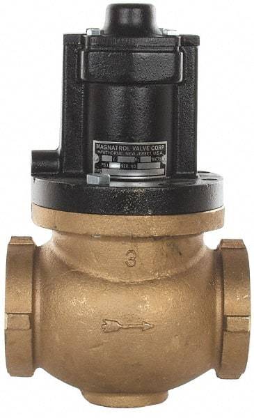 Magnatrol Valve - 3" Port, 2 Way, Bronze Solenoid Valve - Normally Closed - Industrial Tool & Supply