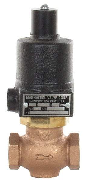 Magnatrol Valve - 3/4" Port, 2 Way, Bronze Solenoid Valve - Normally Open - Industrial Tool & Supply